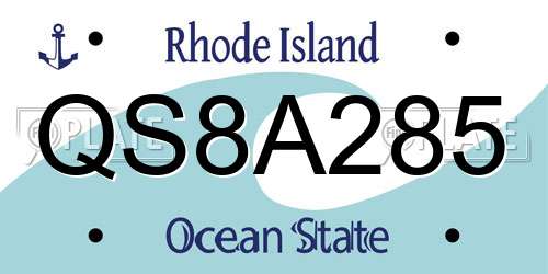QS8A285 Rhode Island License Plate