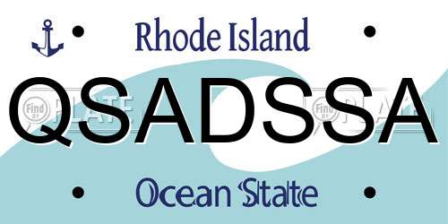 QSADSSA Rhode Island License Plate