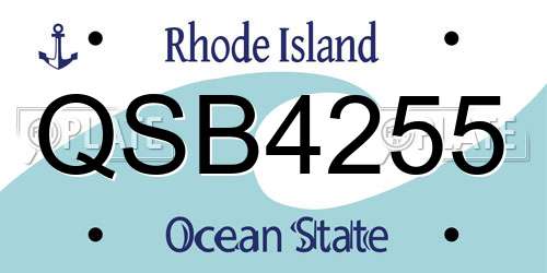 QSB4255 Rhode Island License Plate