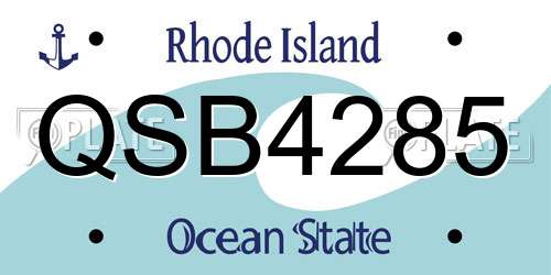 QSB4285 Rhode Island License Plate