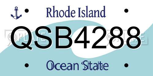 QSB4288 Rhode Island License Plate