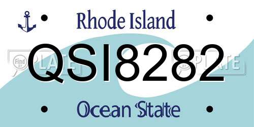 QSI8282 Rhode Island License Plate