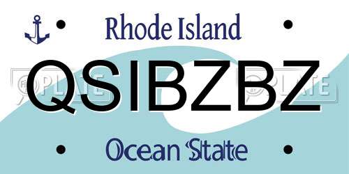 QSIBZBZ Rhode Island License Plate