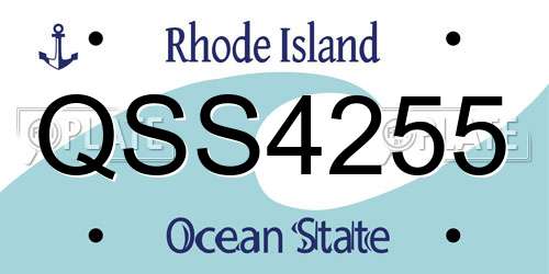 QSS4255 Rhode Island License Plate