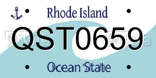 QST0659 Rhode Island License Plate