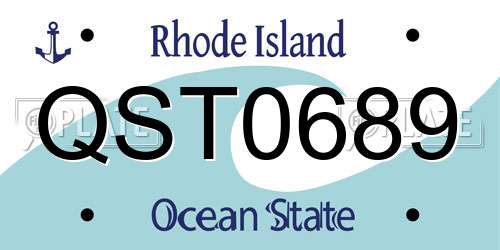 QST0689 Rhode Island License Plate