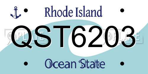 QST6203 Rhode Island License Plate