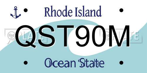 QST90M Rhode Island License Plate