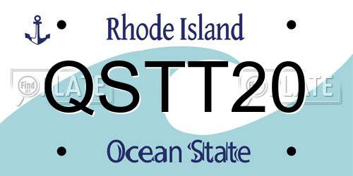 QSTT20 Rhode Island License Plate
