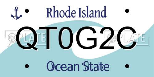 QT0G2C Rhode Island License Plate
