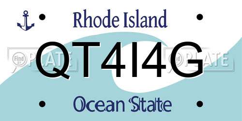 QT4I4G Rhode Island License Plate