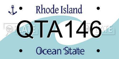 QTA146 Rhode Island License Plate