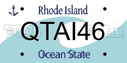 QTAI46 Rhode Island License Plate