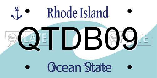 QTDB09 Rhode Island License Plate