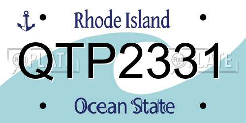 QTP2331 Rhode Island License Plate