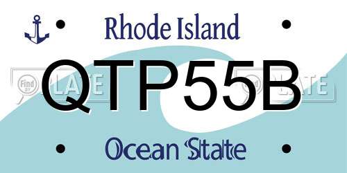 QTP55B Rhode Island License Plate