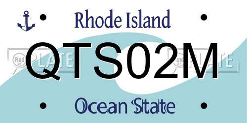 QTS02M Rhode Island License Plate