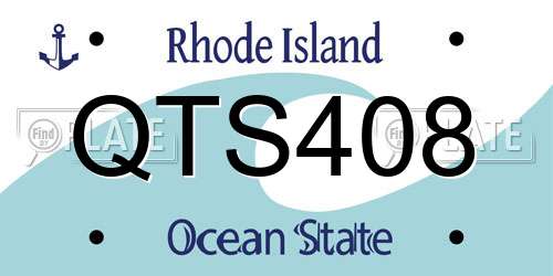 QTS408 Rhode Island License Plate