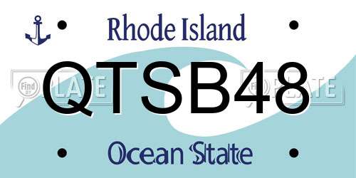 QTSB48 Rhode Island License Plate