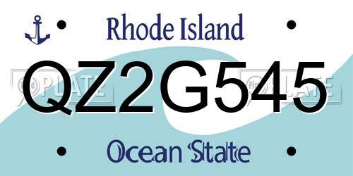 QZ2G545 Rhode Island License Plate