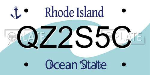QZ2S5C Rhode Island License Plate