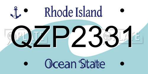 QZP2331 Rhode Island License Plate
