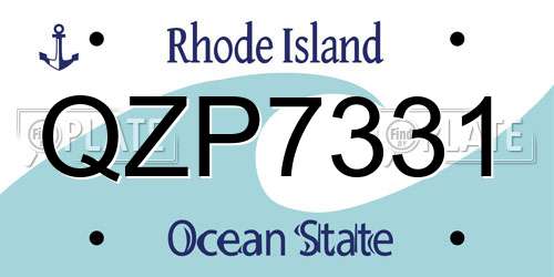 QZP7331 Rhode Island License Plate