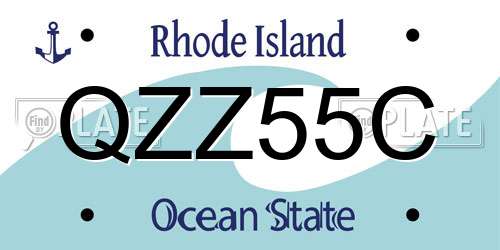 QZZ55C Rhode Island License Plate
