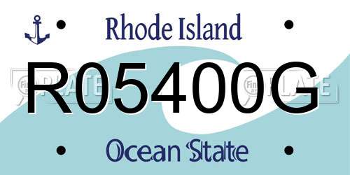 R05400G Rhode Island License Plate