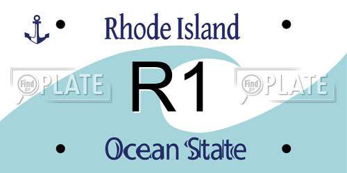 R1 Rhode Island License Plate