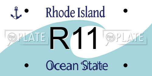 R11 Rhode Island License Plate