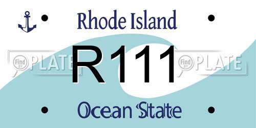 R111 Rhode Island License Plate