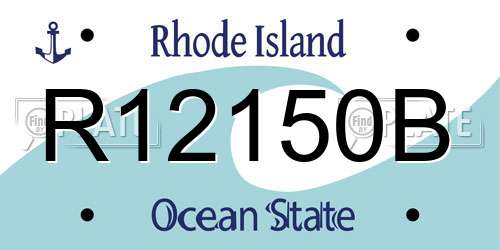 R12150B Rhode Island License Plate