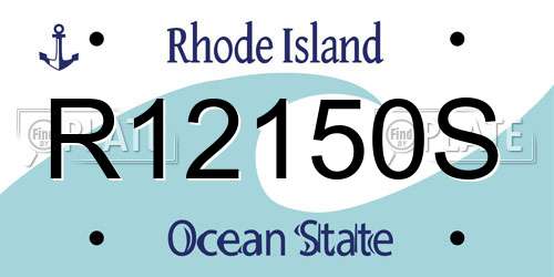 R12150S Rhode Island License Plate