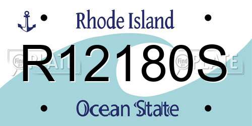 R12180S Rhode Island License Plate