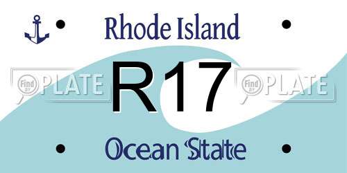 R17 Rhode Island License Plate