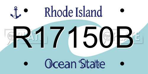 R17150B Rhode Island License Plate