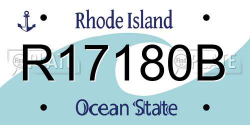 R17180B Rhode Island License Plate