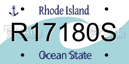 R17180S Rhode Island License Plate