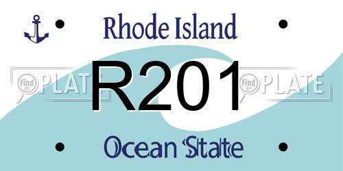 R201 Rhode Island License Plate