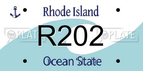 R202 Rhode Island License Plate