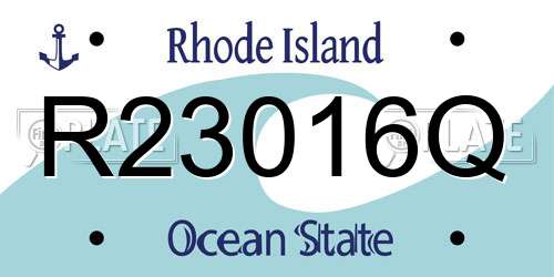 R23016Q Rhode Island License Plate