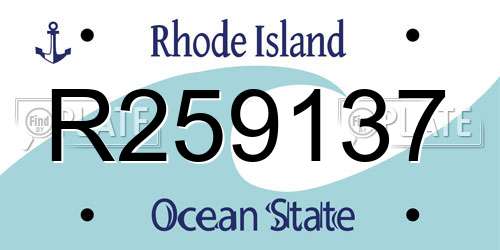 R259137 Rhode Island License Plate