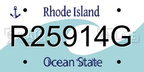 R25914G Rhode Island License Plate