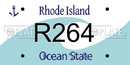 R264 Rhode Island License Plate