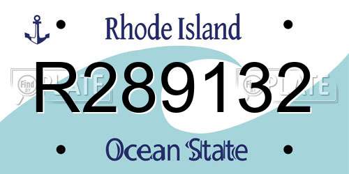 R289132 Rhode Island License Plate