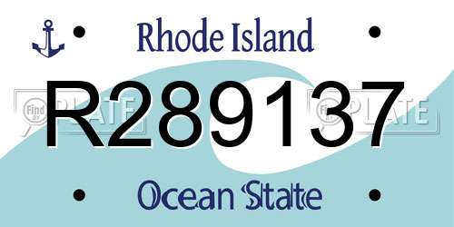 R289137 Rhode Island License Plate