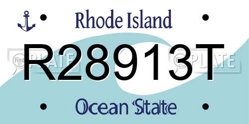 R28913T Rhode Island License Plate
