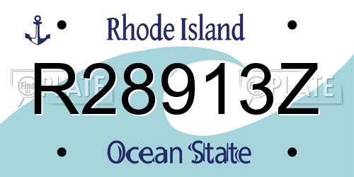 R28913Z Rhode Island License Plate