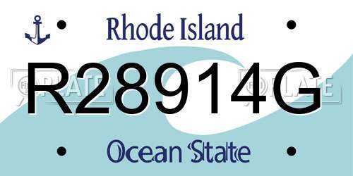 R28914G Rhode Island License Plate